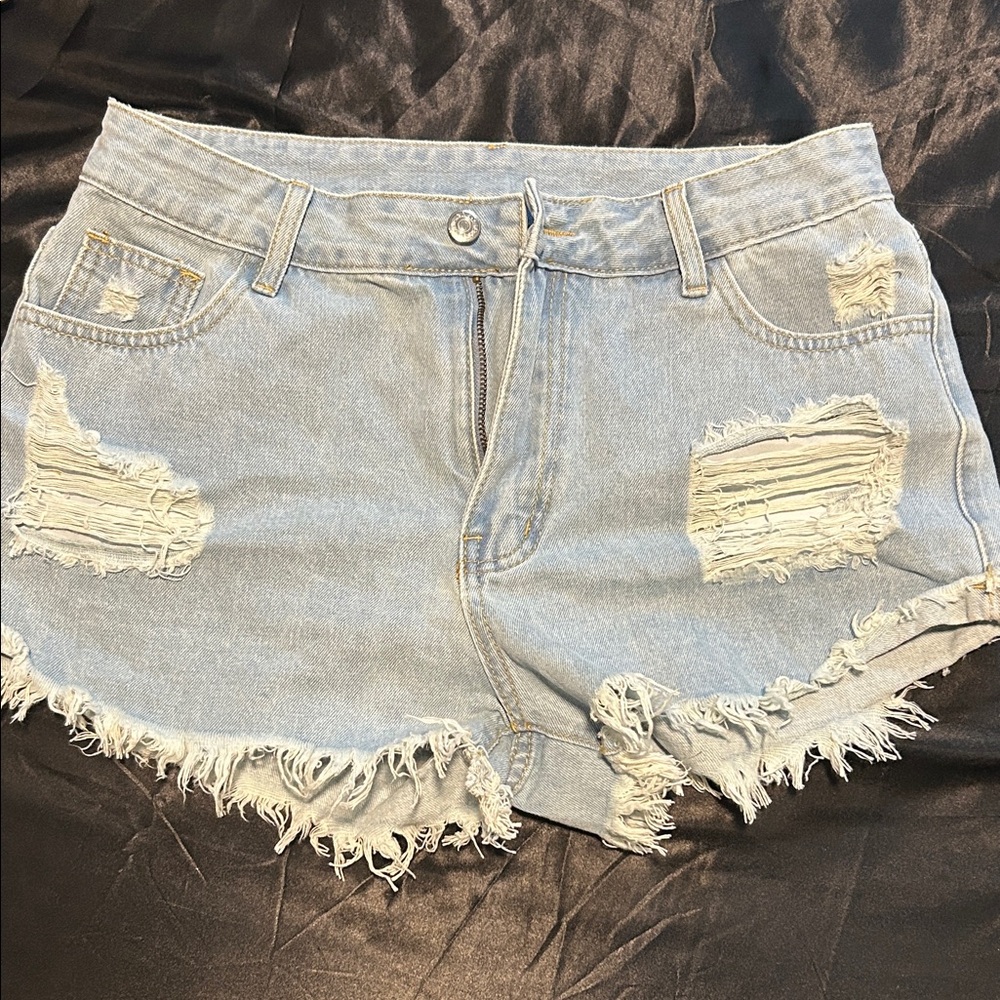 Distressed Denim Women Shorts